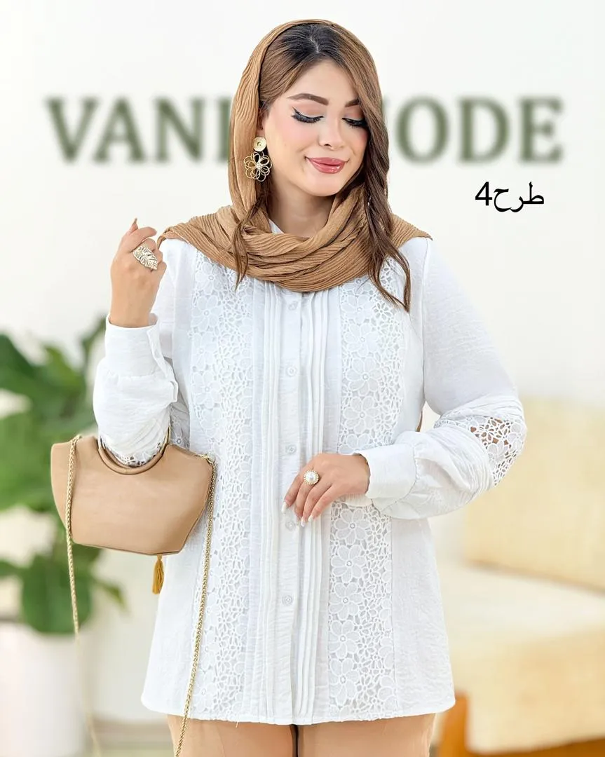 شومیز عروسکی گیپوردار کد g823