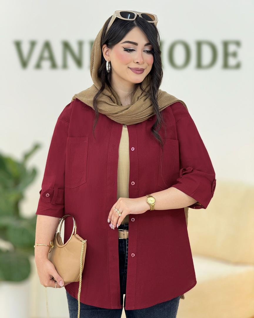 شومیز دو جیب آستین سه ربع کد H201