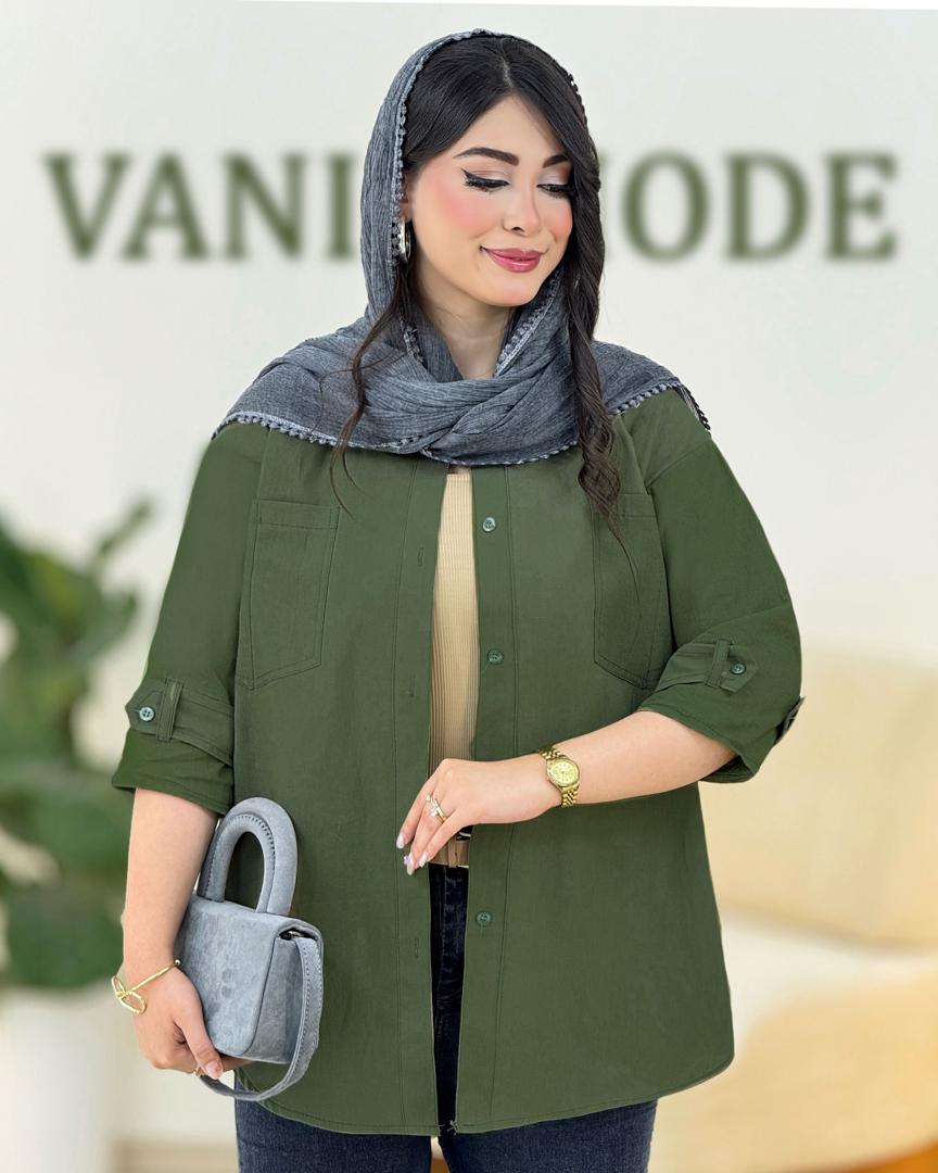 شومیز دو جیب آستین سه ربع کد H201