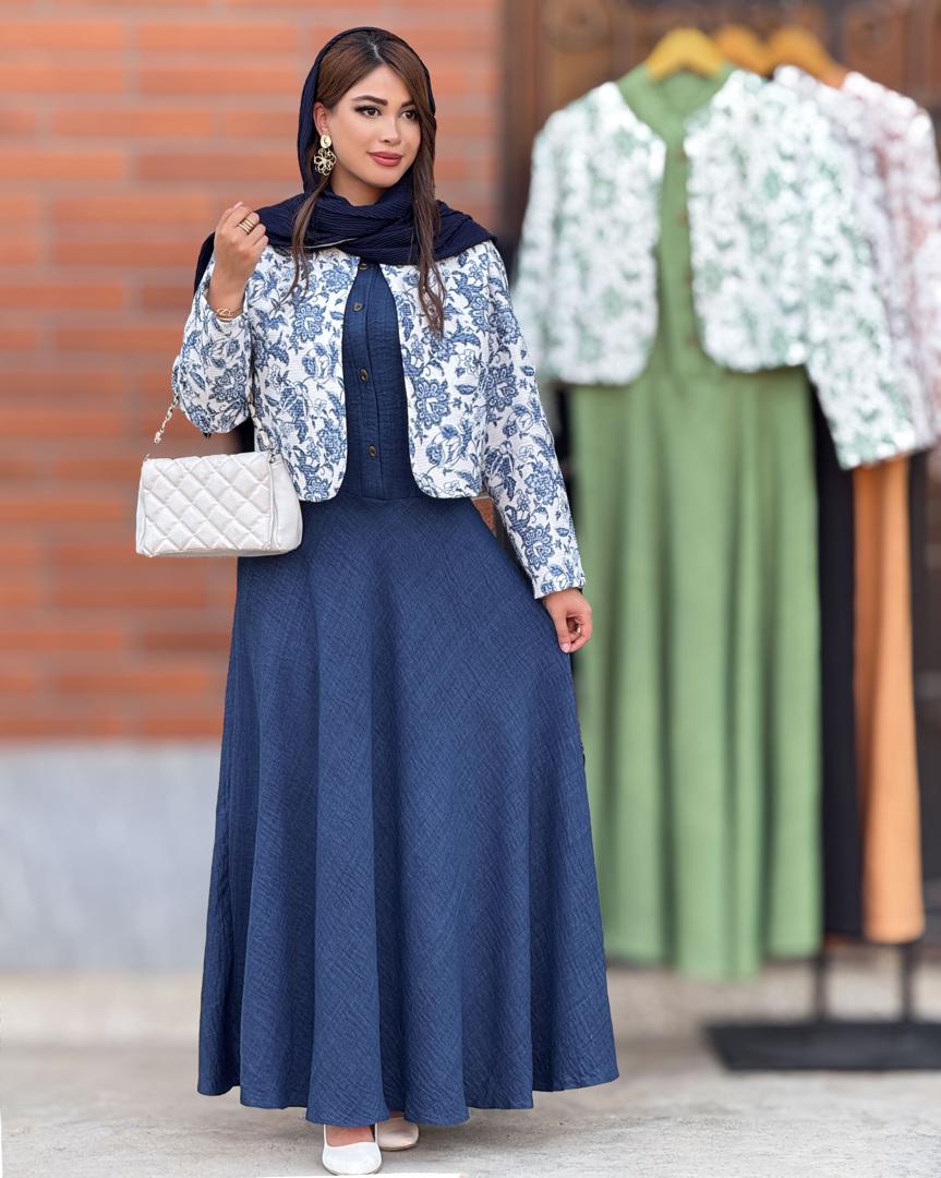 کت سارافون چاپی گلدار کد g618