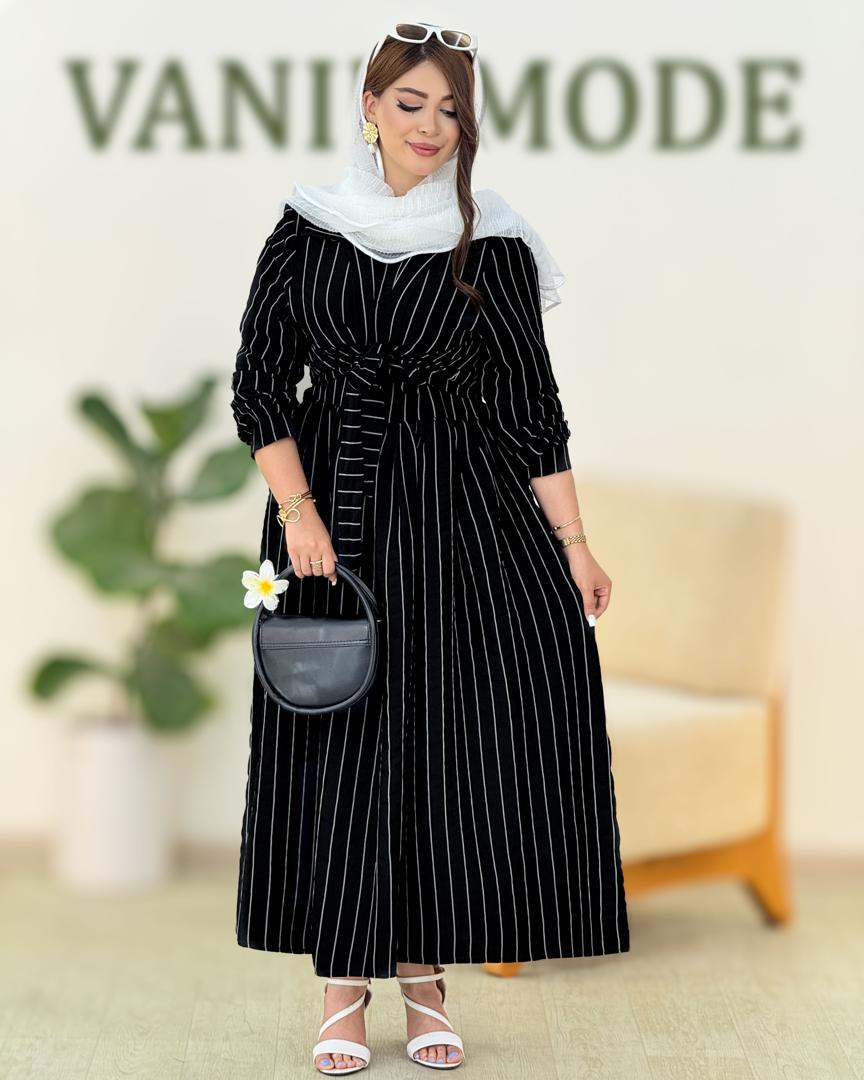 ست شومیز گره ای و سارافون آستین حلقه ای کد H236