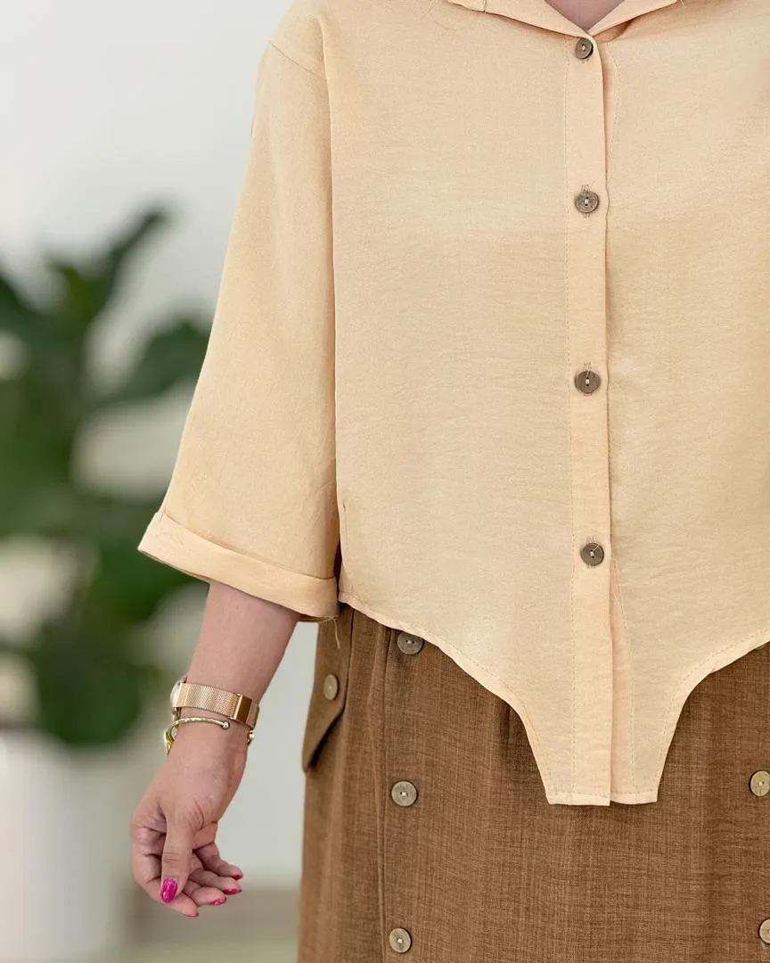 شومیز گره ای پیش بلند پشت کوتاه کد H268