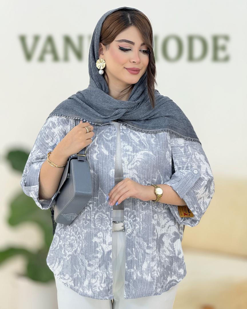 شومیز باکسی آبرنگی کدh220