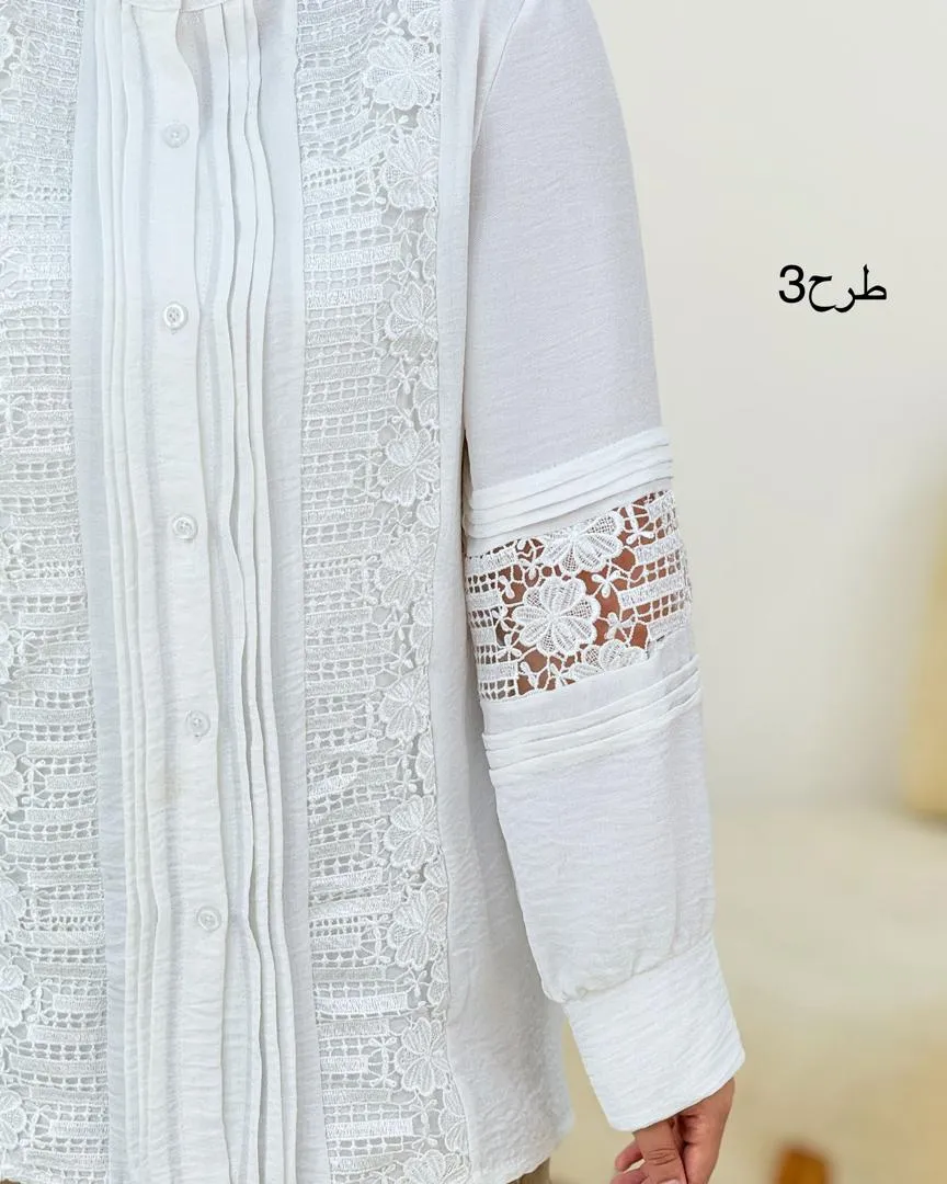 شومیز عروسکی گیپوردار کد g823