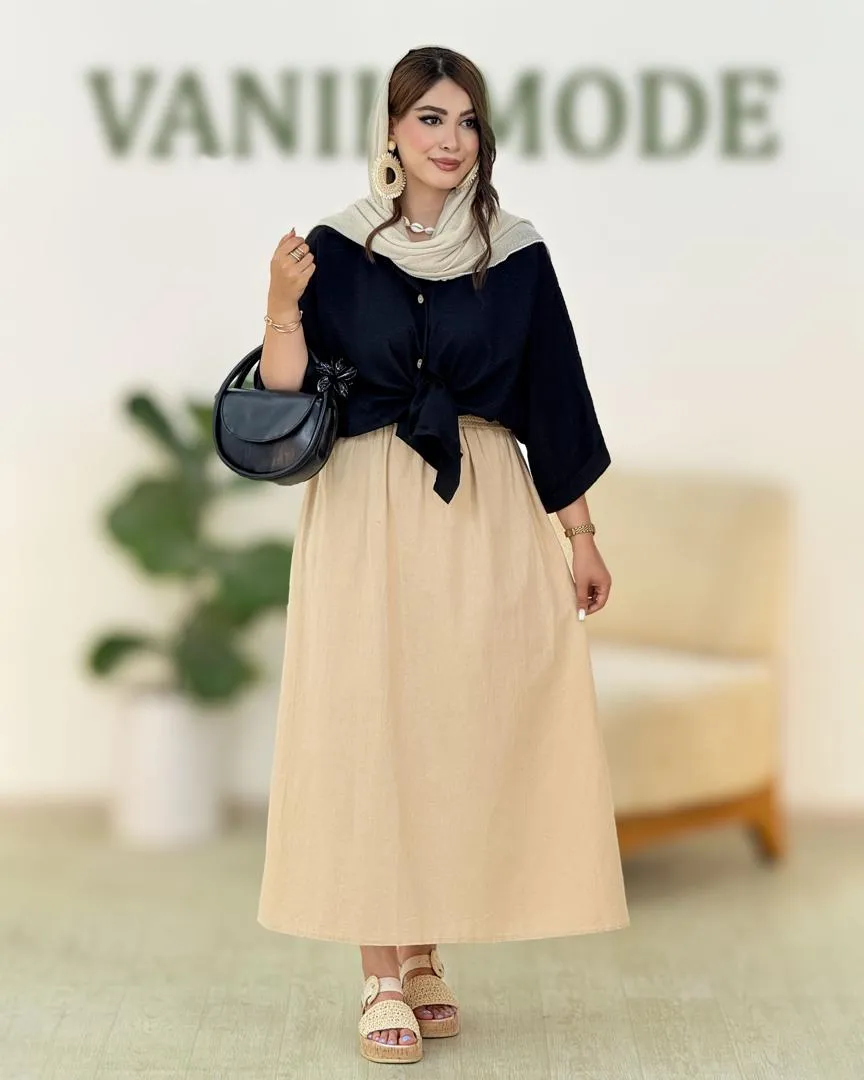 شومیز گره ای پیش بلند پشت کوتاه کد H268