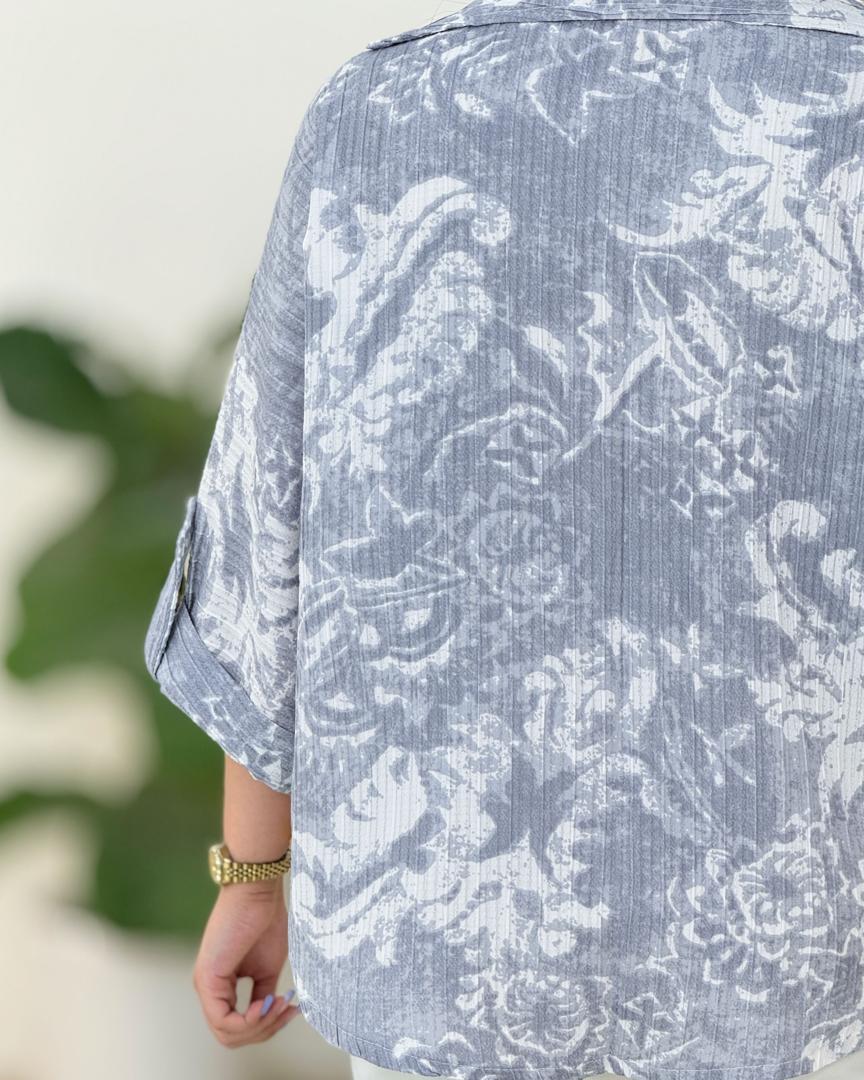 شومیز باکسی آبرنگی کدh220