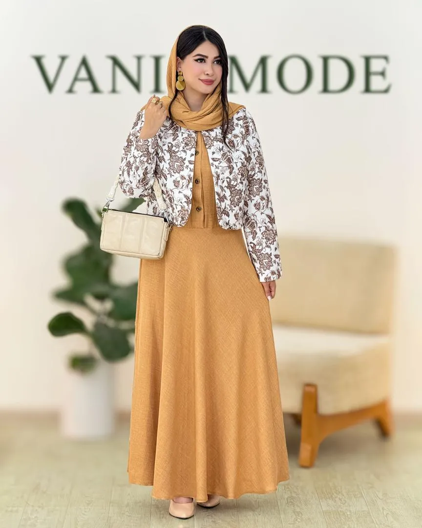 کت سارافون چاپی گلدار کد g618