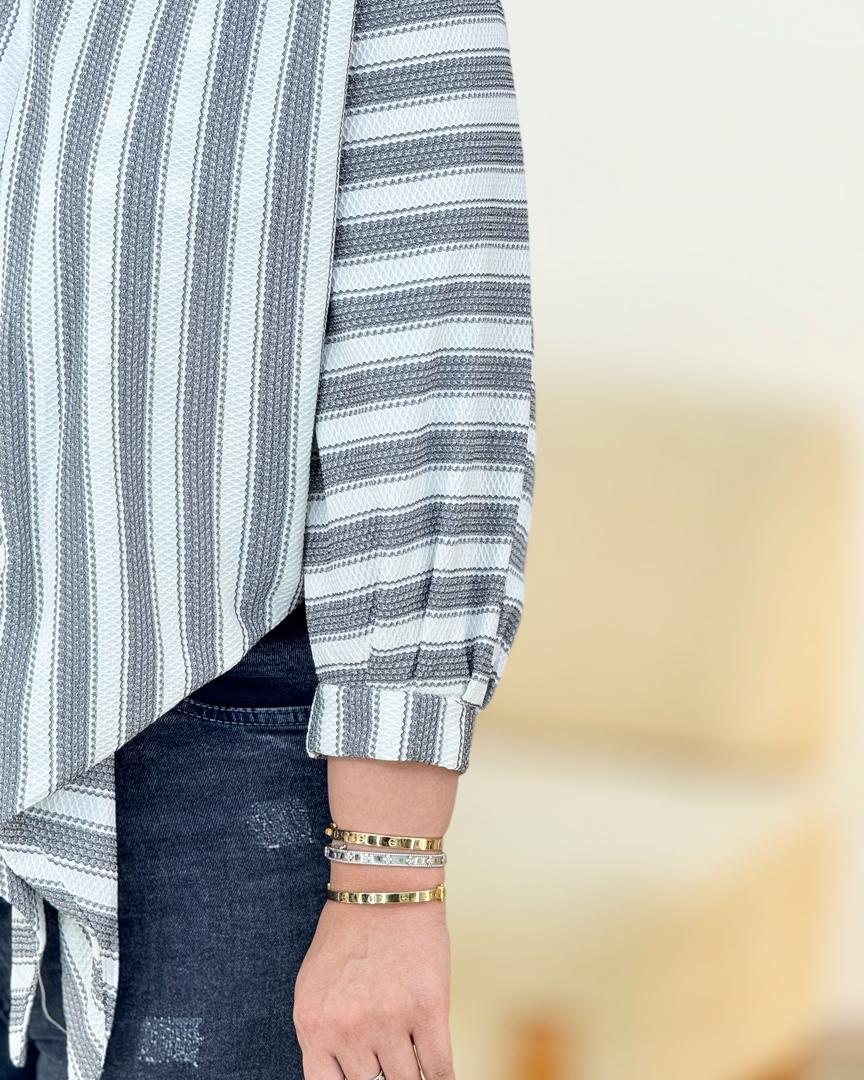 شومیز راه راه کوک دوزی کد h159