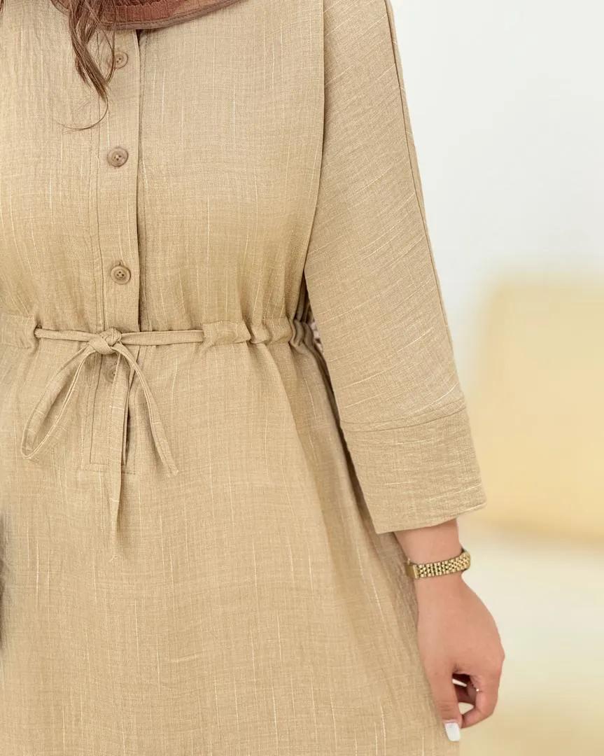 مانتو بلند شانتون دیپلمات کمربنددار