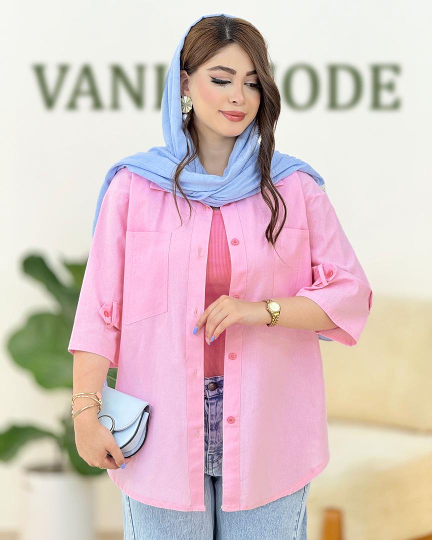 شومیز دو جیب آستین سه ربع کد H201