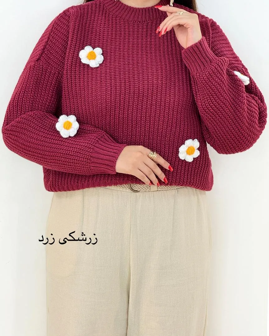 کراپ بافت طرح گل کد h446