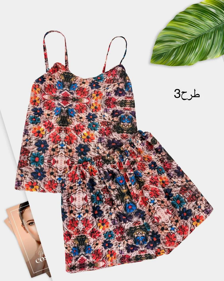 تاپ شلوارک بوگاتی چاپی کدh371