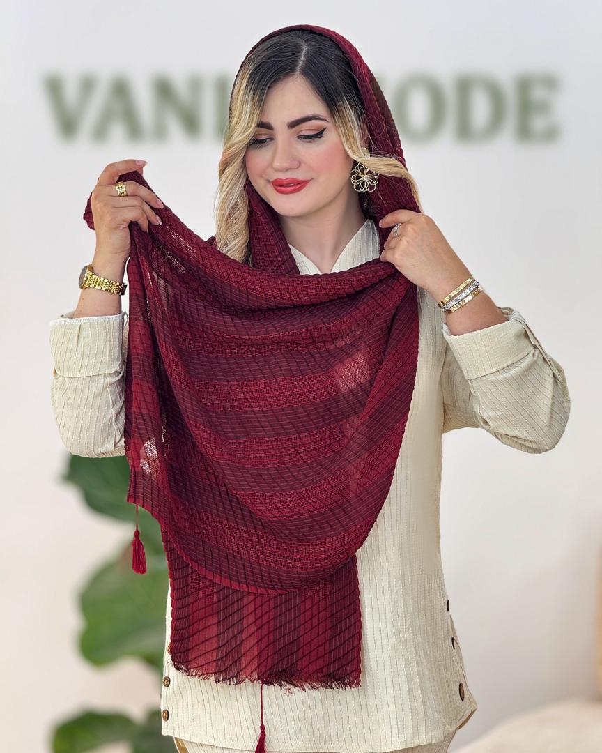 شال حصیری منگوله دار کد h174