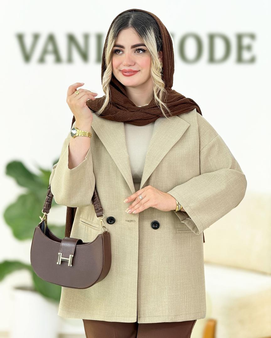 کت شانتون آستین افتاده کدh192