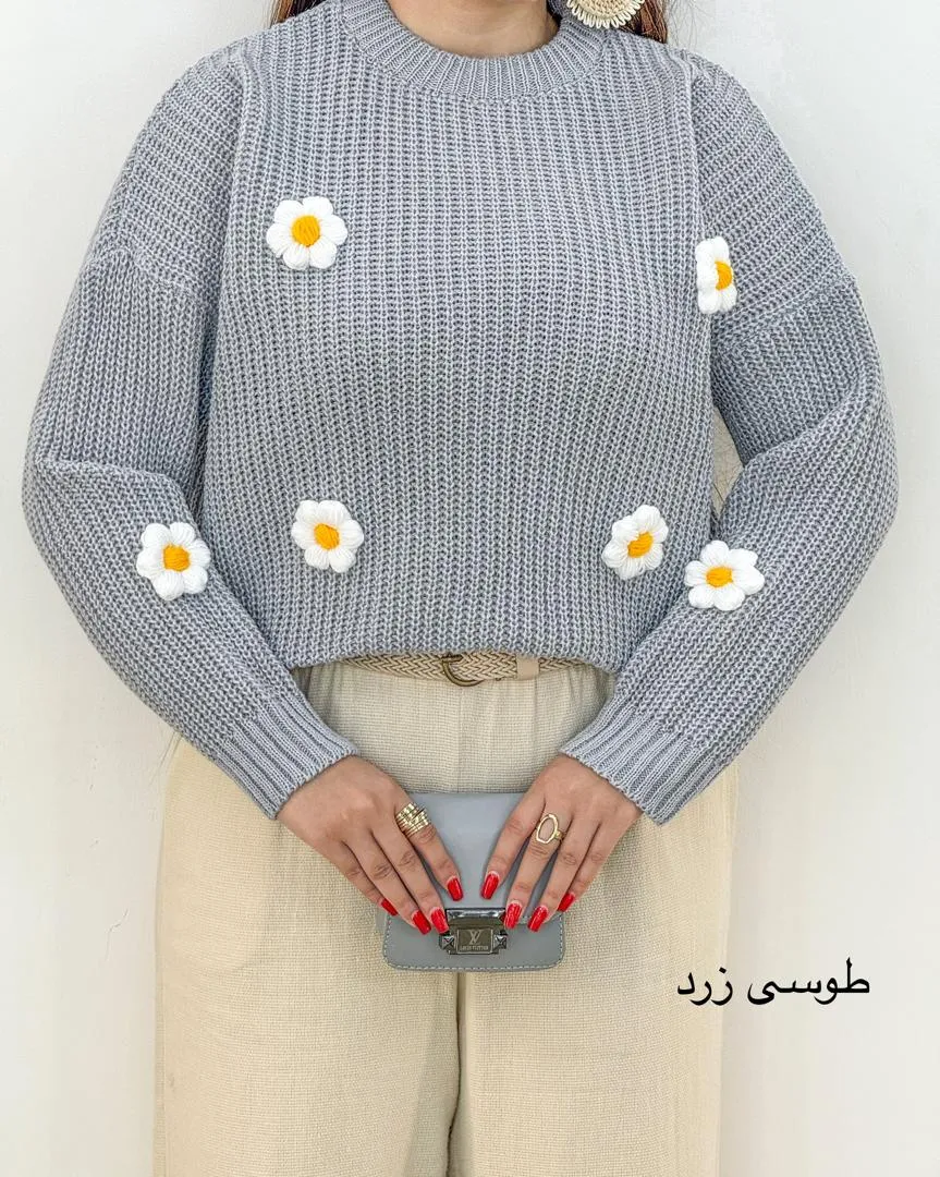 کراپ بافت طرح گل کد h446