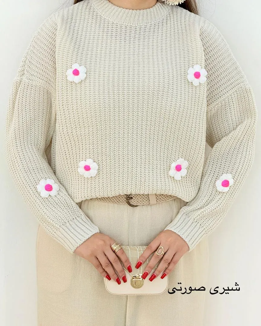 کراپ بافت طرح گل کد h446