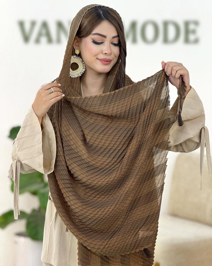 شال حصیری منگوله دار کد h174