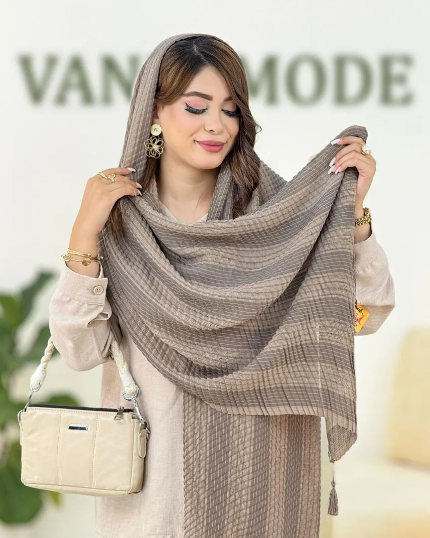 شال حصیری منگوله دار کد h174