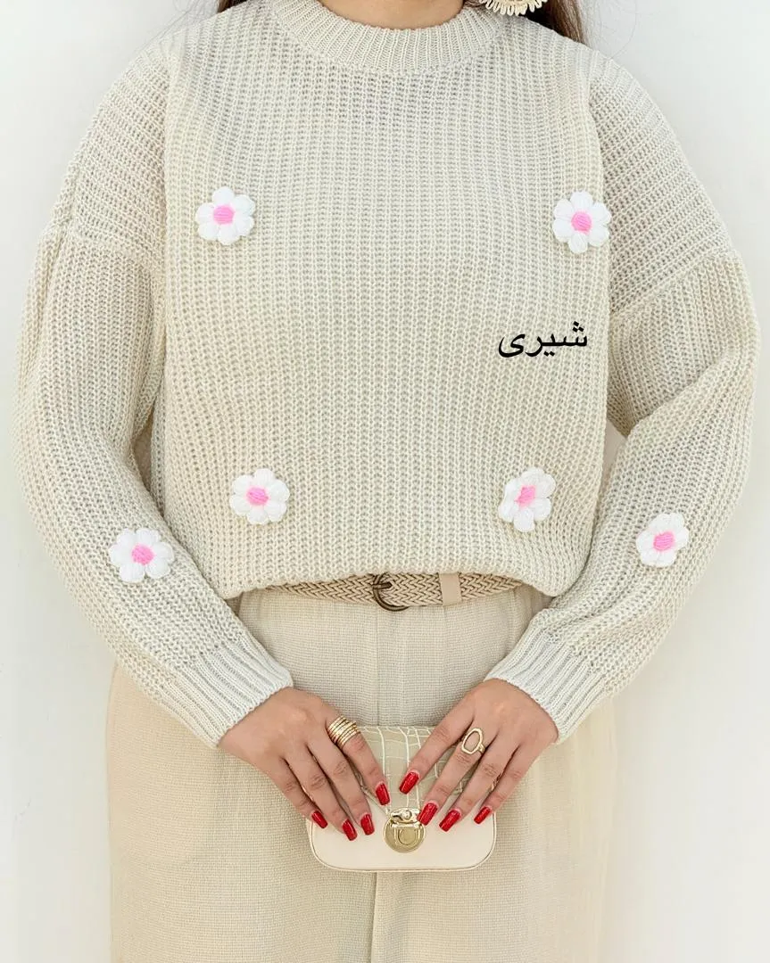 کراپ بافت طرح گل کد h446