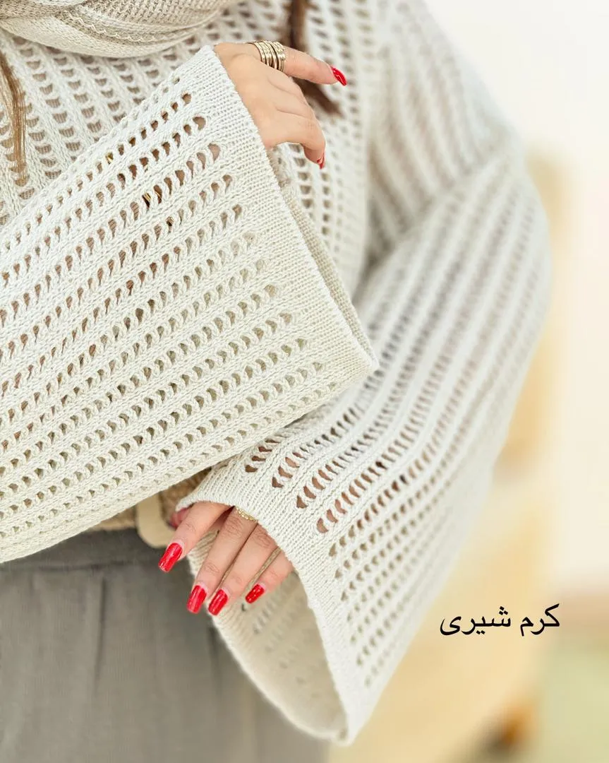 بلوز بافت یقه گرد کد H413