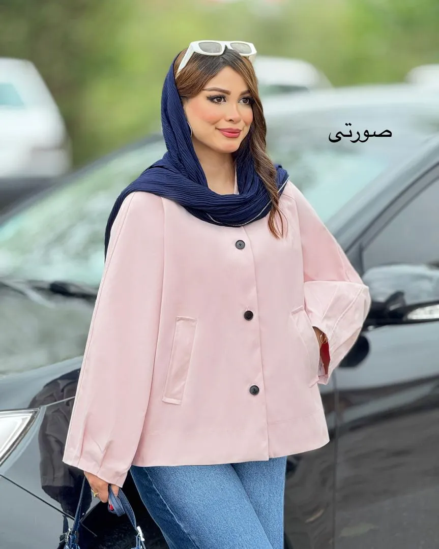 بارانی خفاشی کتان آستین سرخود کد H385