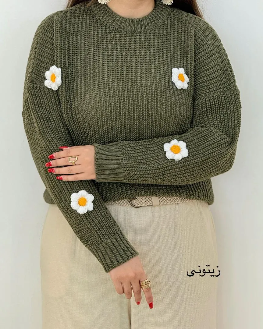 کراپ بافت طرح گل کد h446