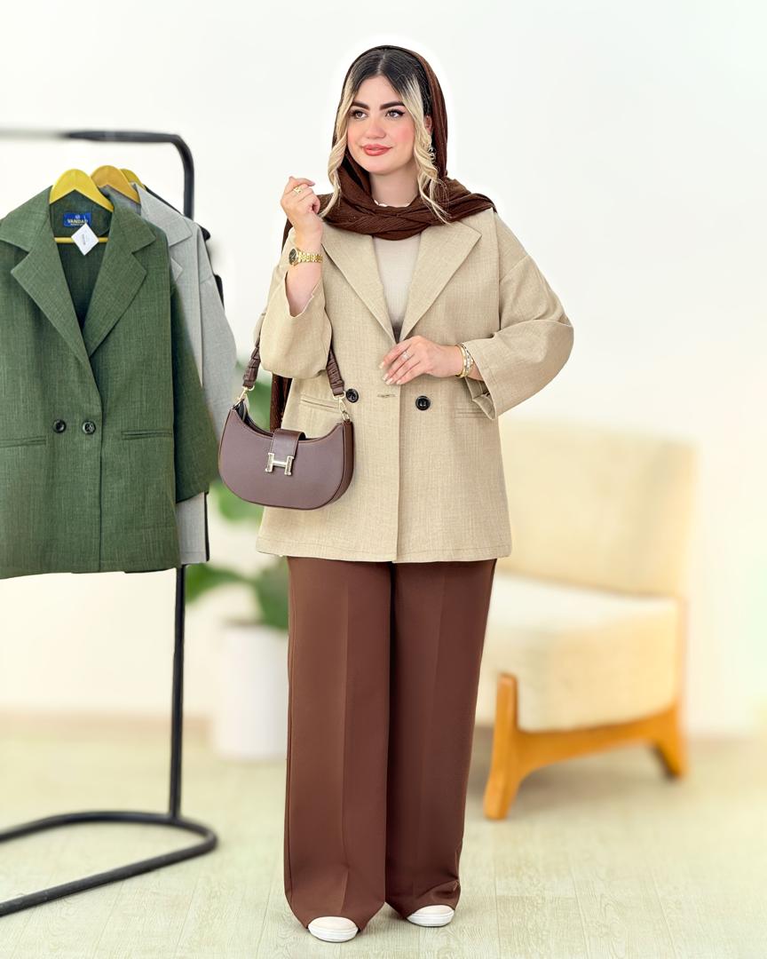 کت شانتون آستین افتاده کدh192