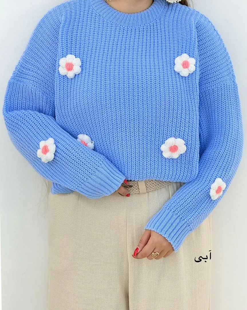 کراپ بافت طرح گل کد h446