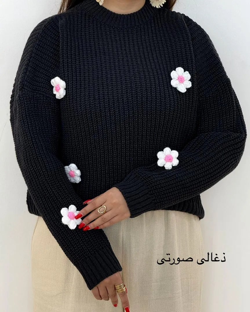 کراپ بافت طرح گل کد h446