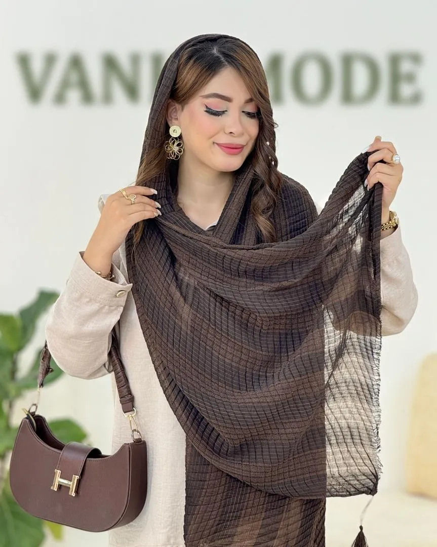 شال حصیری منگوله دار کد h174