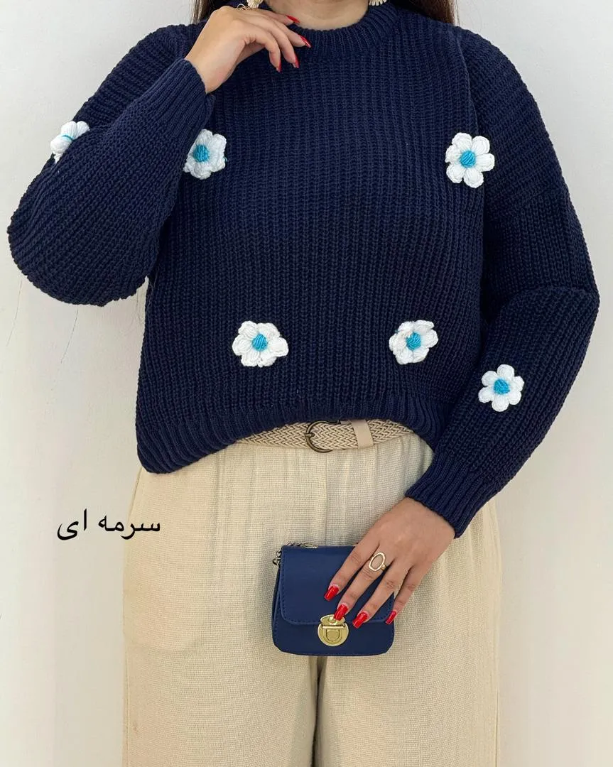 کراپ بافت طرح گل کد h446