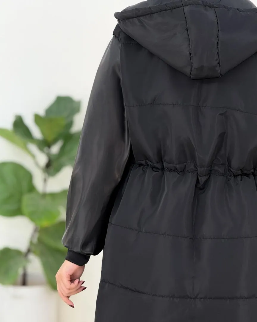 کاپشن مموری آستین چرم بلند کد H558