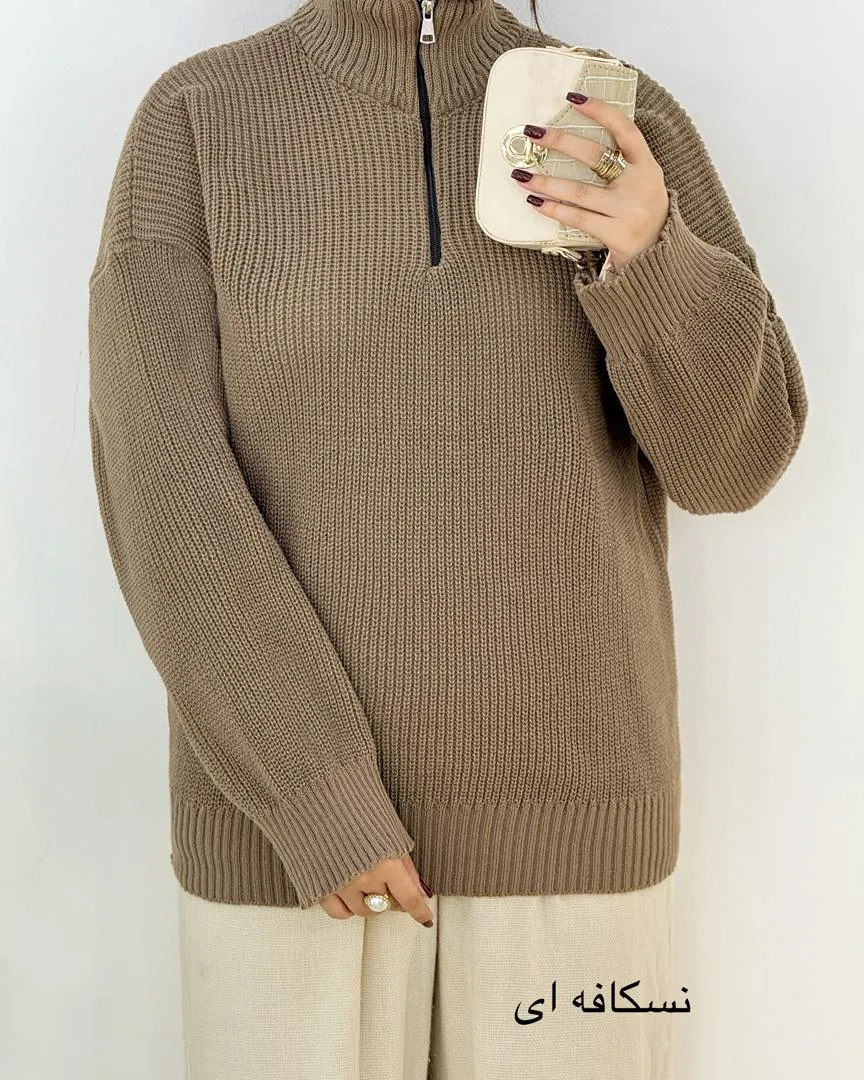 بافت نیم زیپ زنانه کد Hَ544