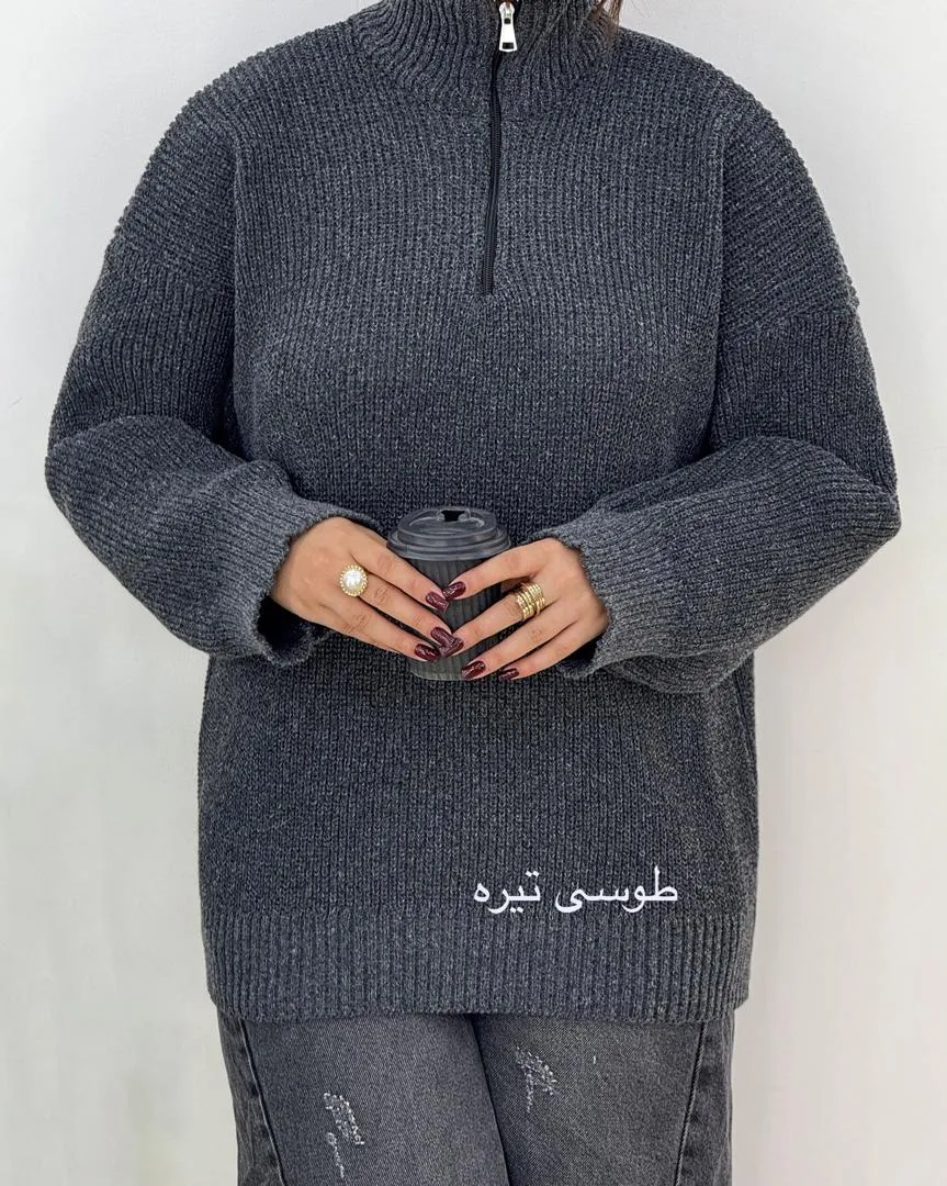 بافت نیم زیپ زنانه کد Hَ544