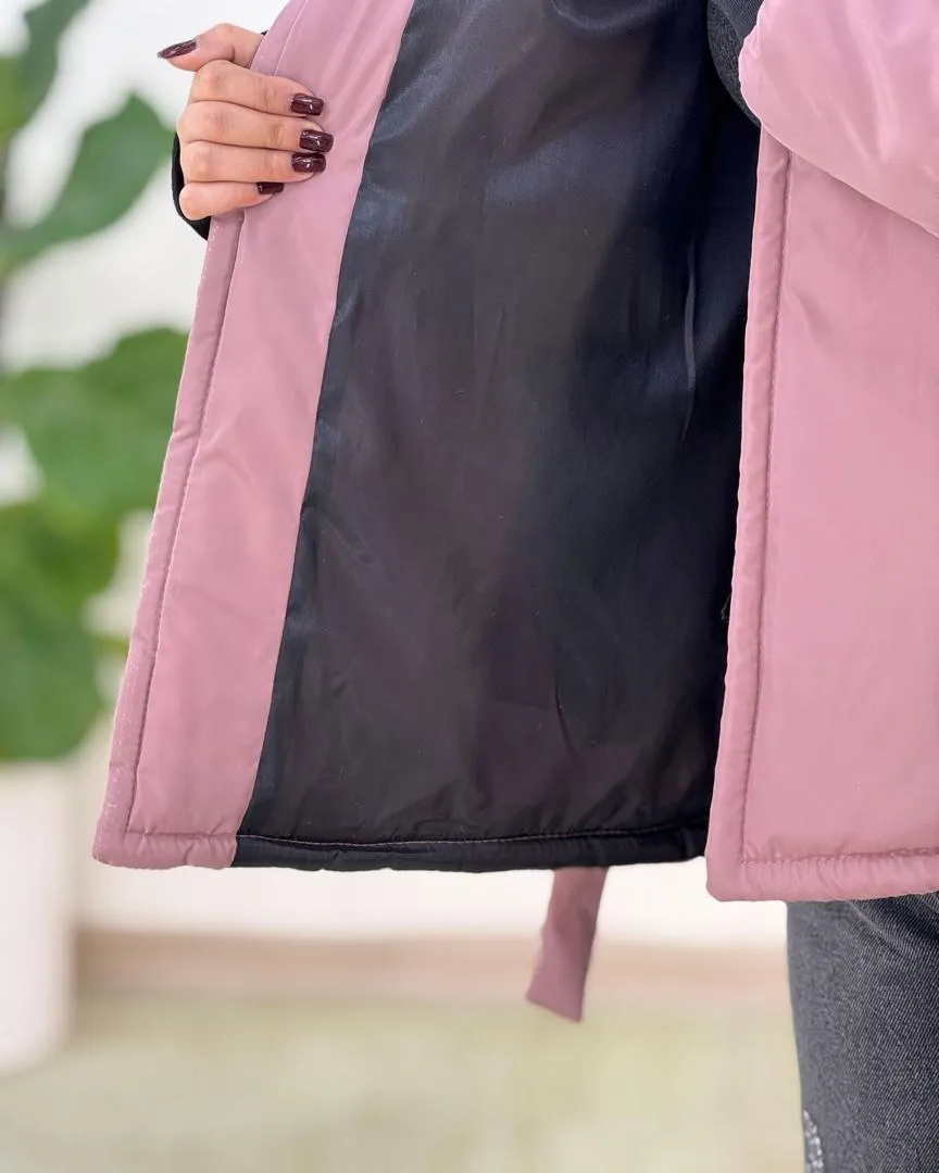 کاپشن جلو جیب یقه پهن کد h611