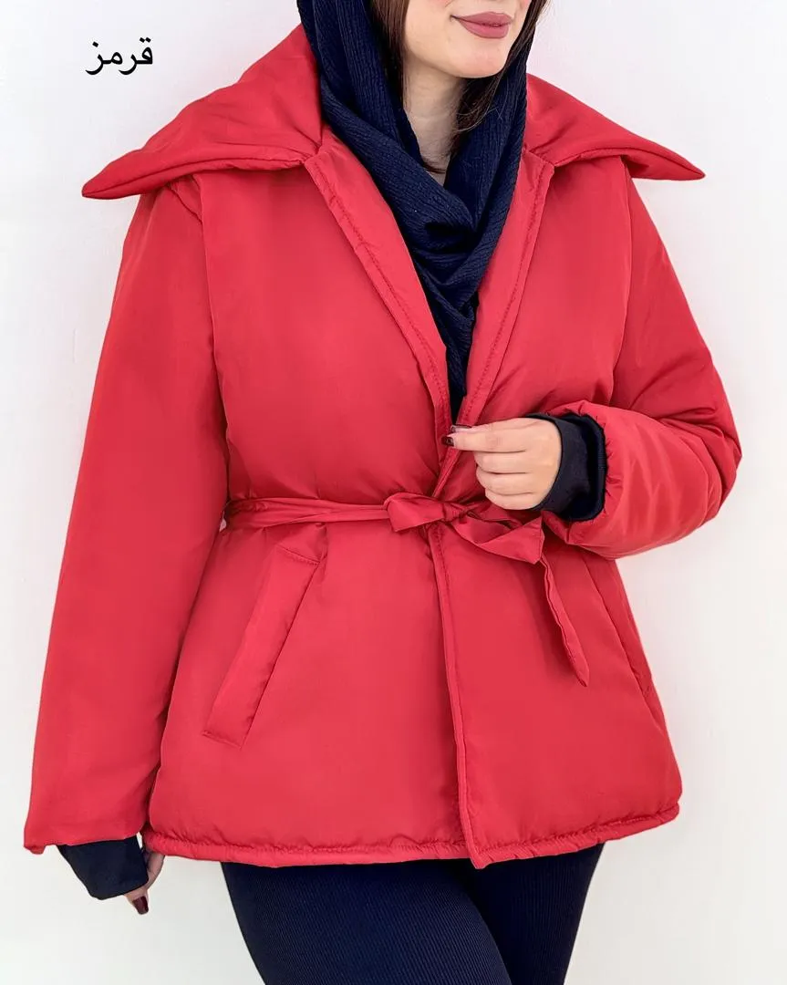 کاپشن جلو جیب یقه پهن کد h611