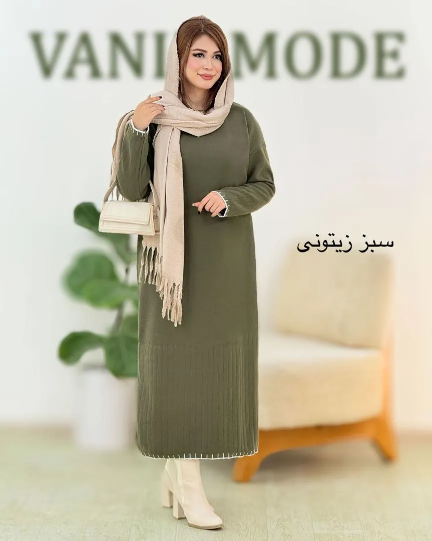 کفتان بلند نوار دوزی بافت کد h391