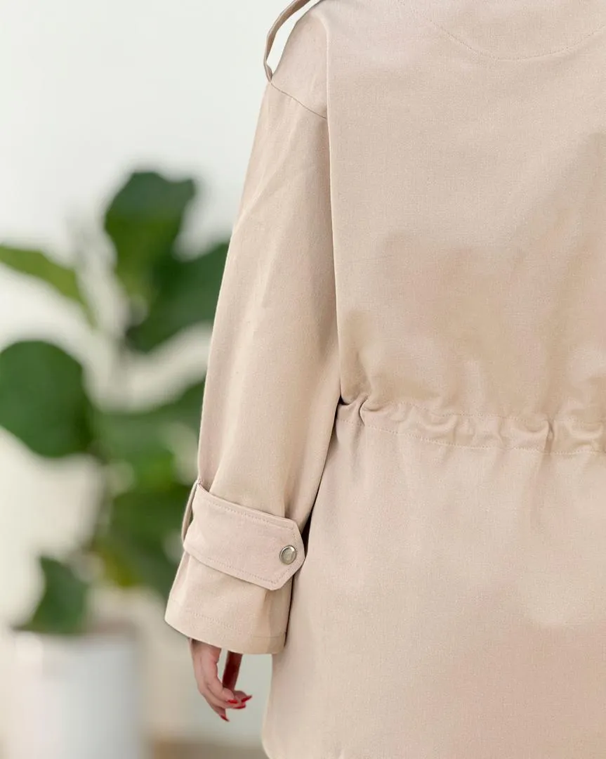 بارونی چهار جیب یقه سگک دار کد h494