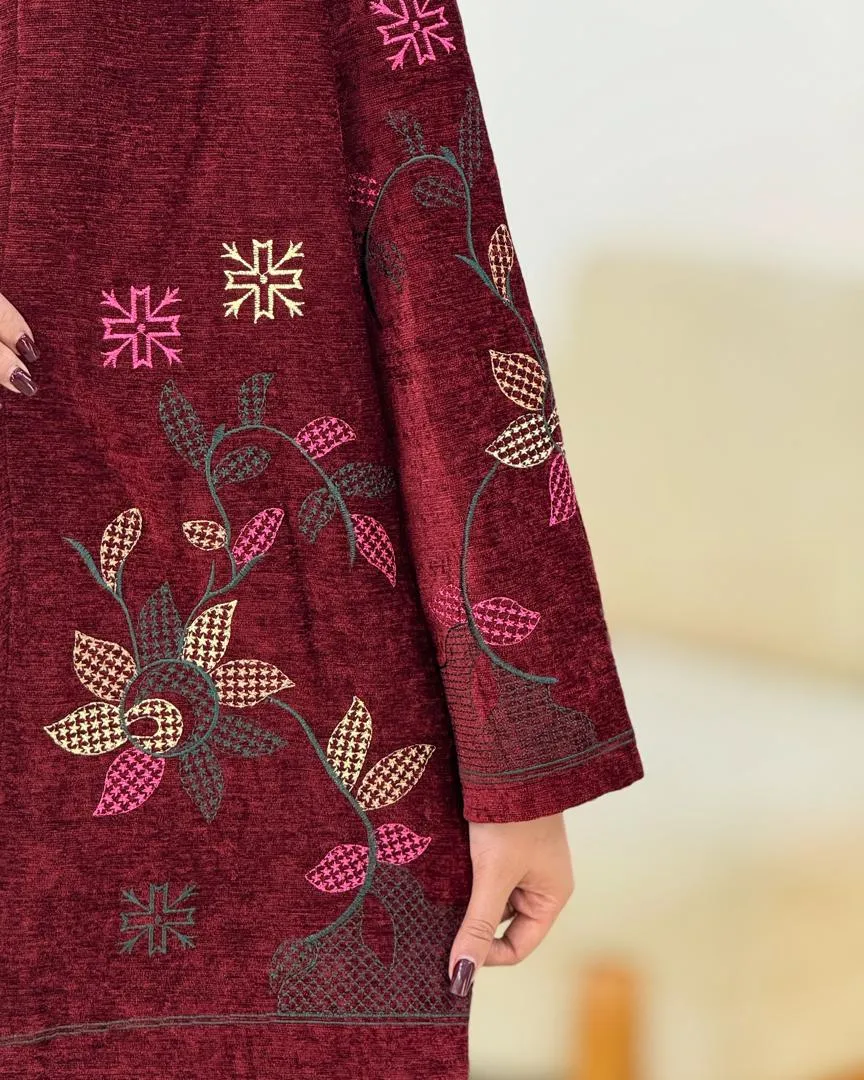 کت مخمل گلدوزی کد h613