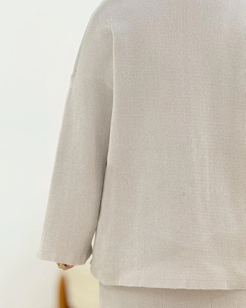 ست بلوز دامن پاین چاکدار بافت کد h543