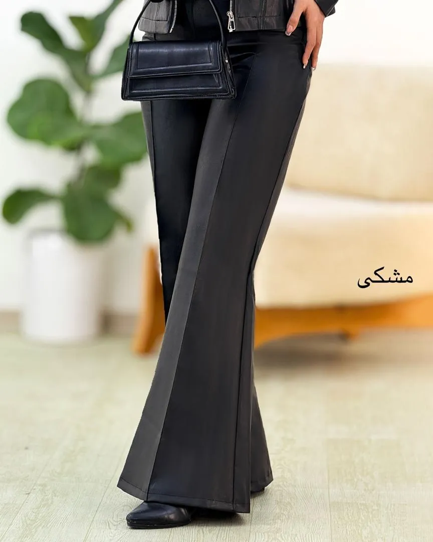 شلوار چرم بغل زیپ دار کد h495