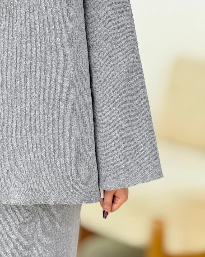 ست بلوز دامن پاین چاکدار بافت کد h543