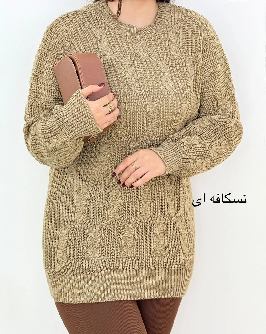 بافت یقه گرد سرشانه افتاده کد h522