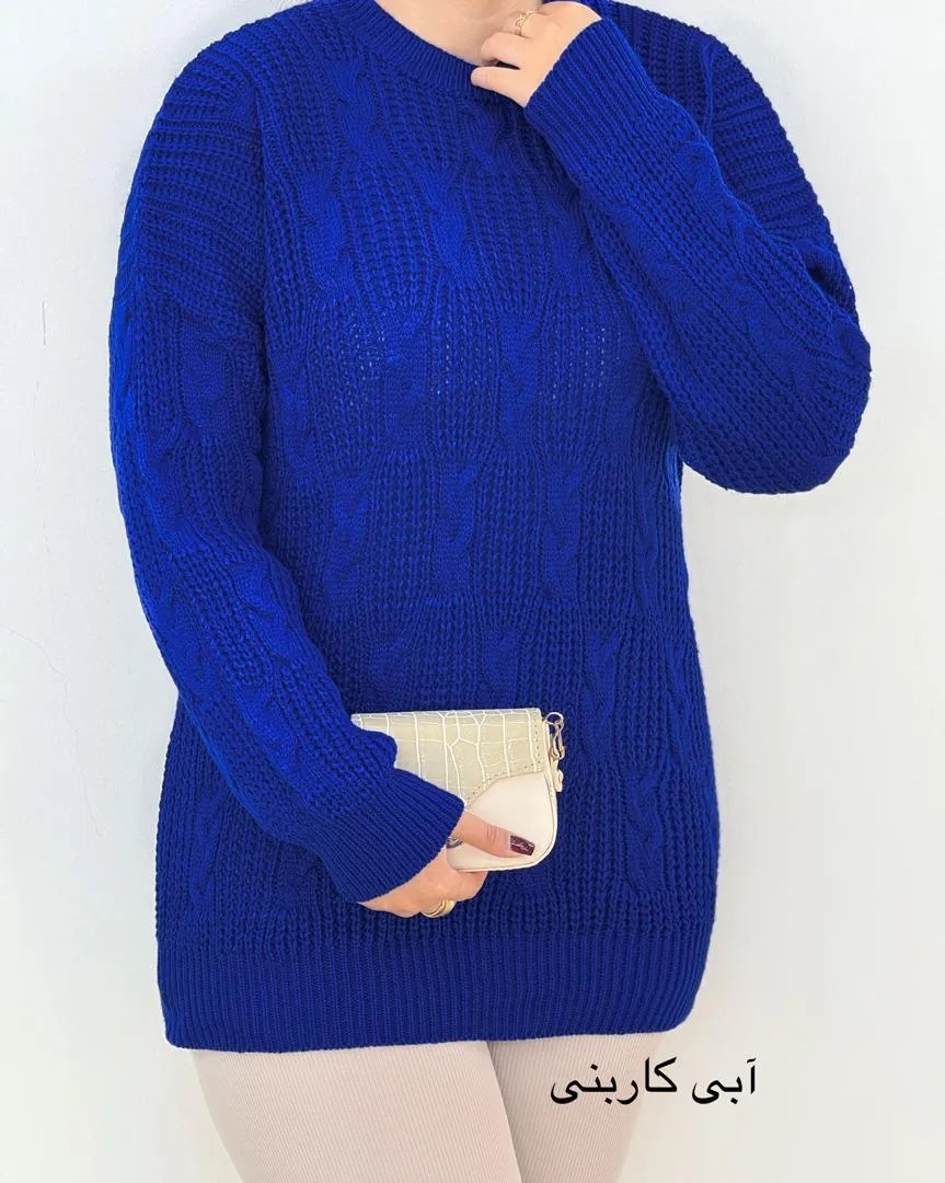 بافت یقه گرد سرشانه افتاده کد h522