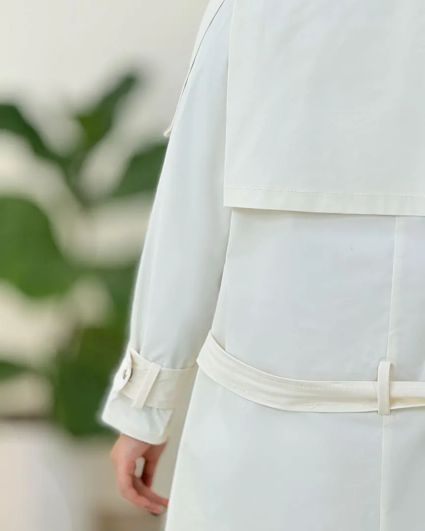 بارانی بلند جلیقه دار یقه انگلیسی کد H396