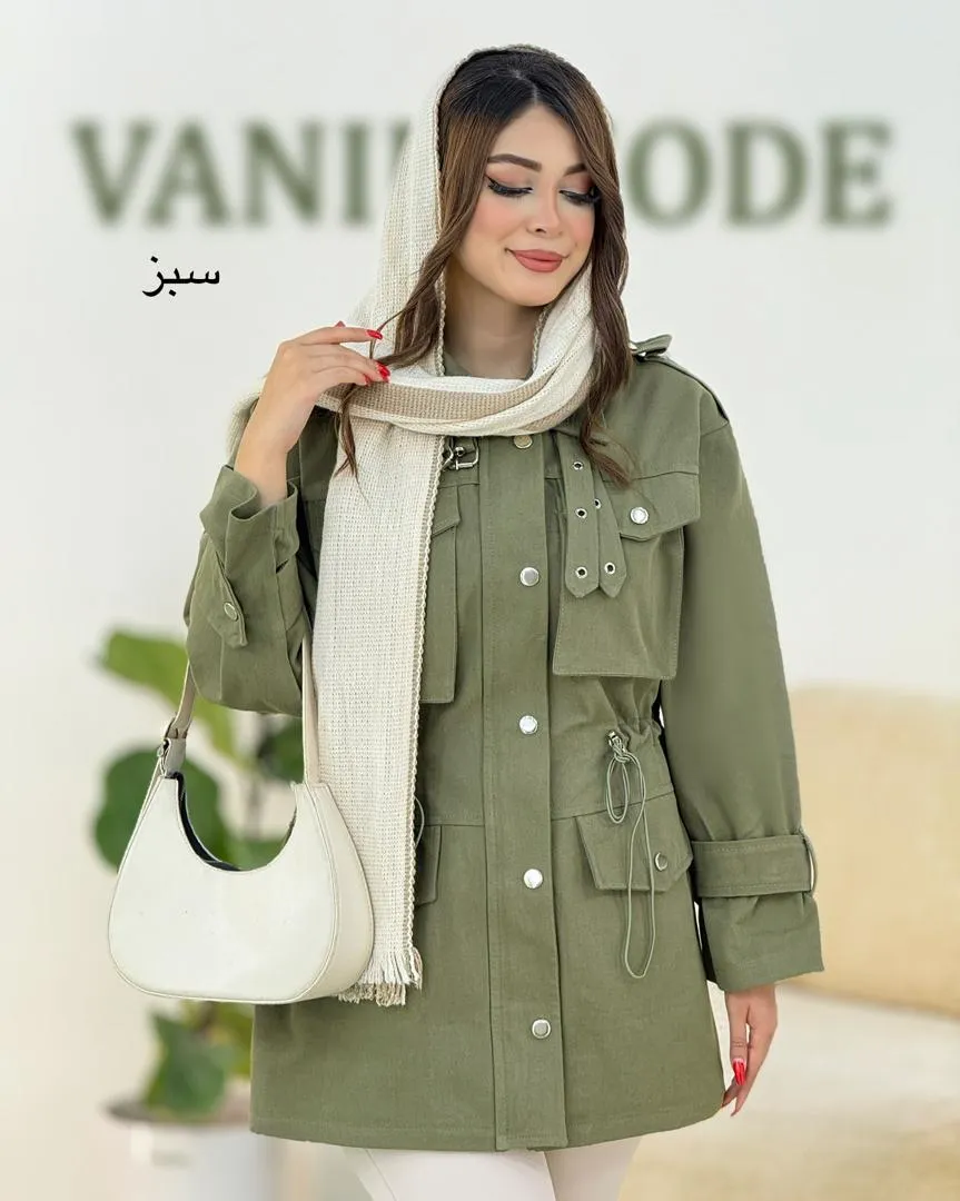 بارونی چهار جیب یقه سگک دار کد h494