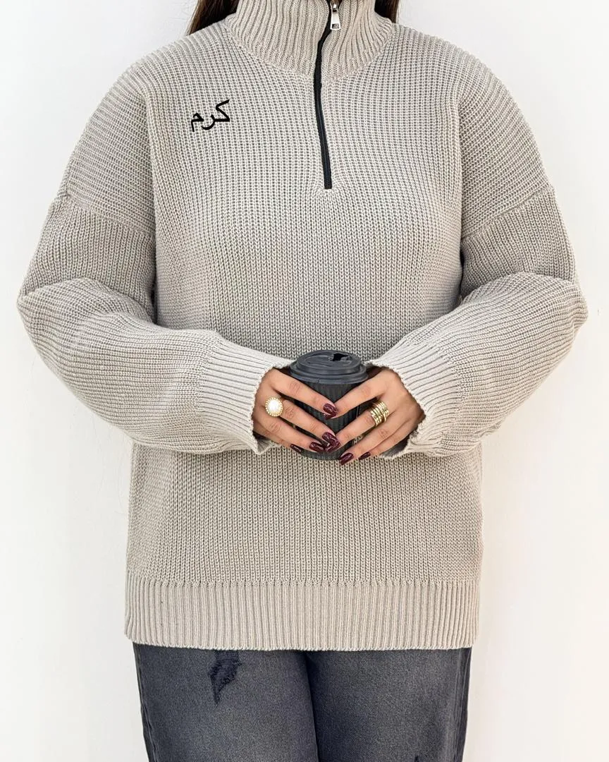 بافت نیم زیپ زنانه کد Hَ544.webp