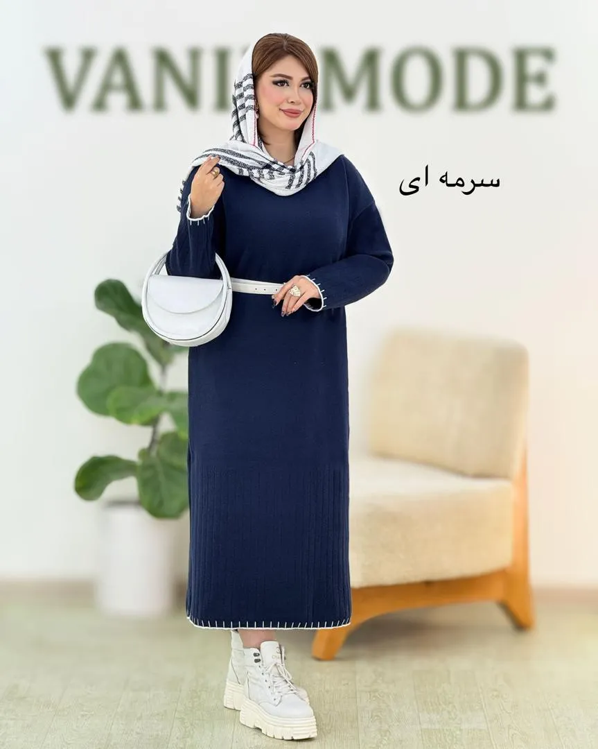 کفتان بلند نوار دوزی بافت کد h391