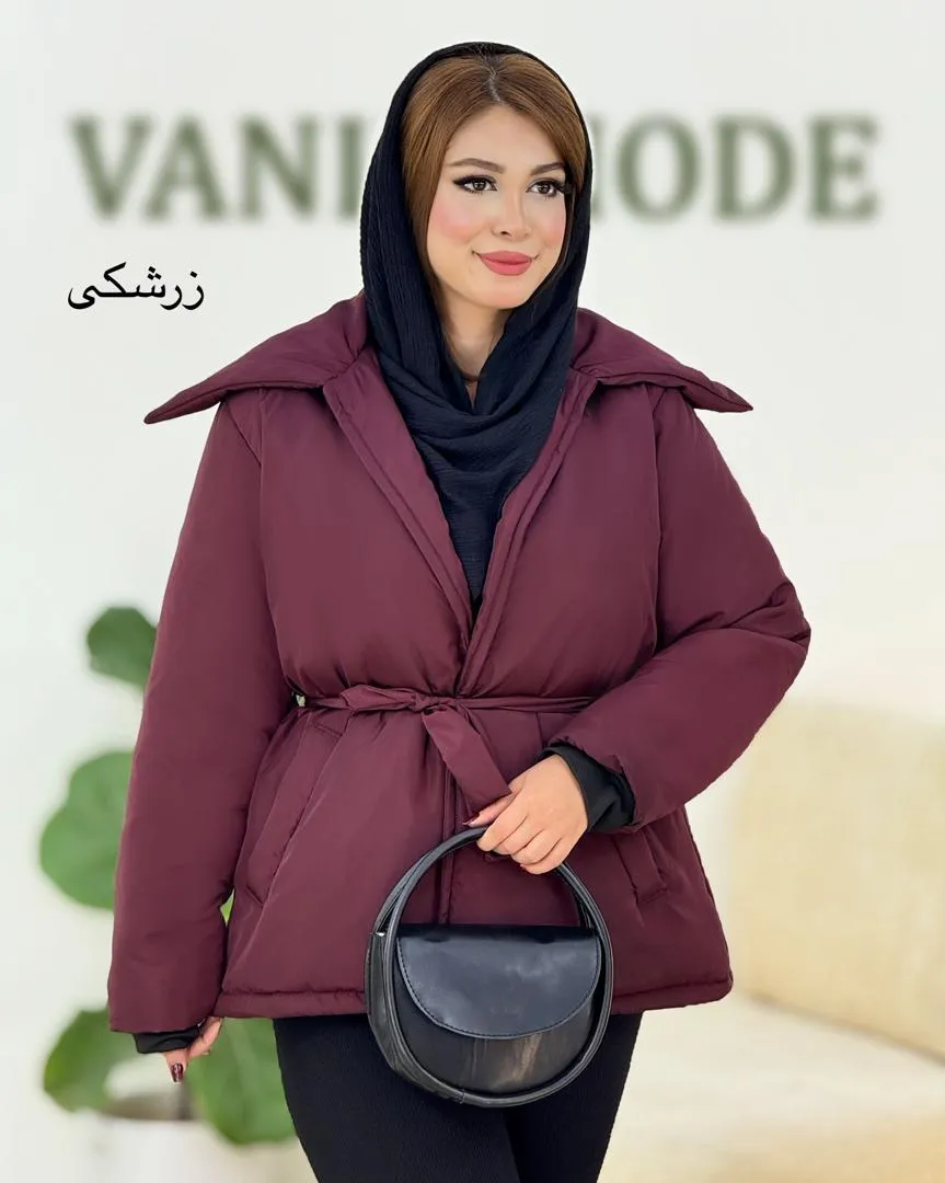 کاپشن جلو جیب یقه پهن کد h611