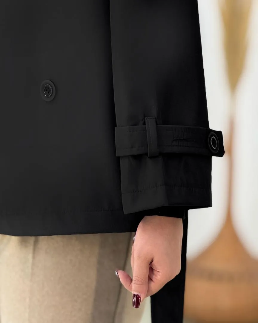 بارانی سانتانا کمربند دار کدh647